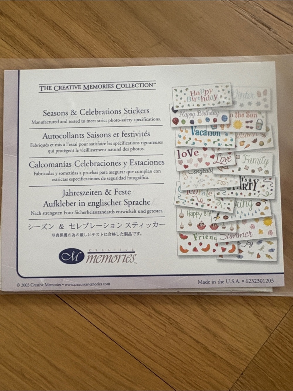Creative Memories Seasons & Celebrations Stickers